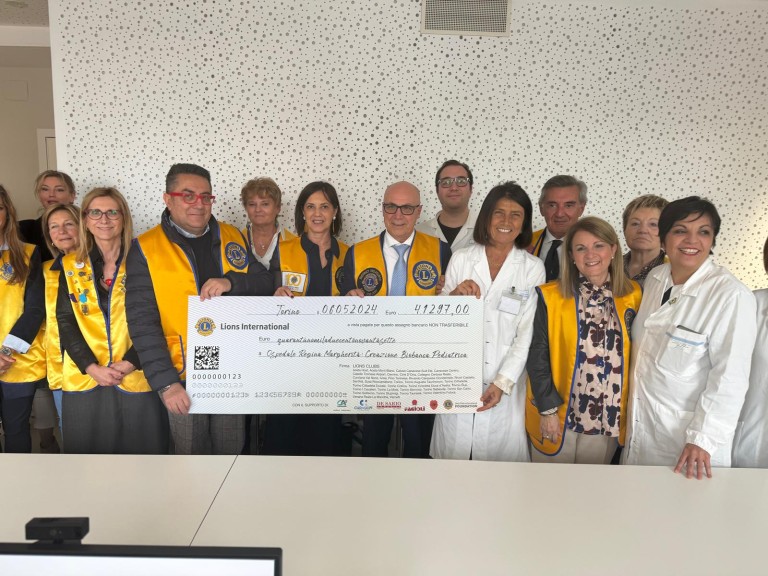 I Lions donano 41.297 Euro per avviare la Biobanca Pediatrica del Regina Margherita di Torino